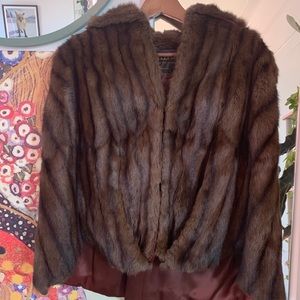 Authentic Mink Cape/Coat (real fur)